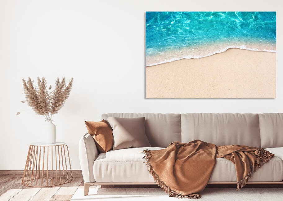 Seascape painting Beach wall decor Extra large wall art Blue prints wall art Bedroom wall decor canvas prints wall art