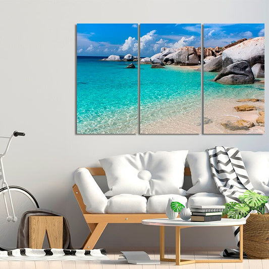 Seascape Nature wall art paintings on canvas Anime prints Sun sea sand Sea shore prints beach wall decor canvas painting