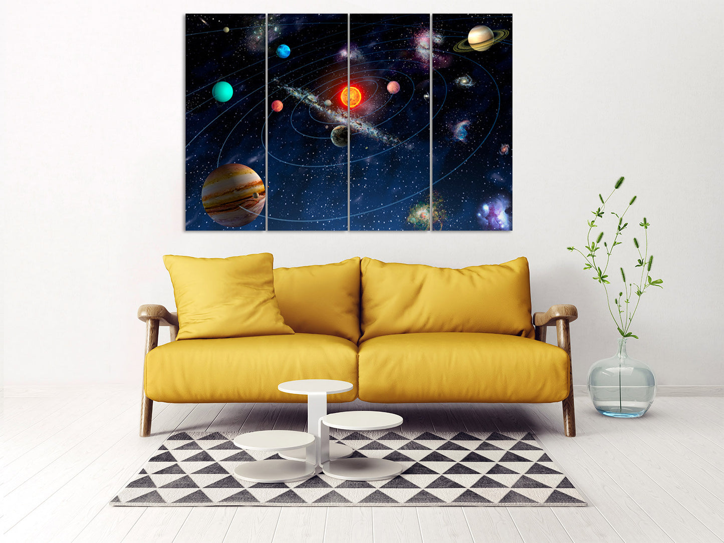 Space home wall canvas painting Planets posters Сosmos multi panel wall art paintings on canvas outer bedroom wall decor fantasy art