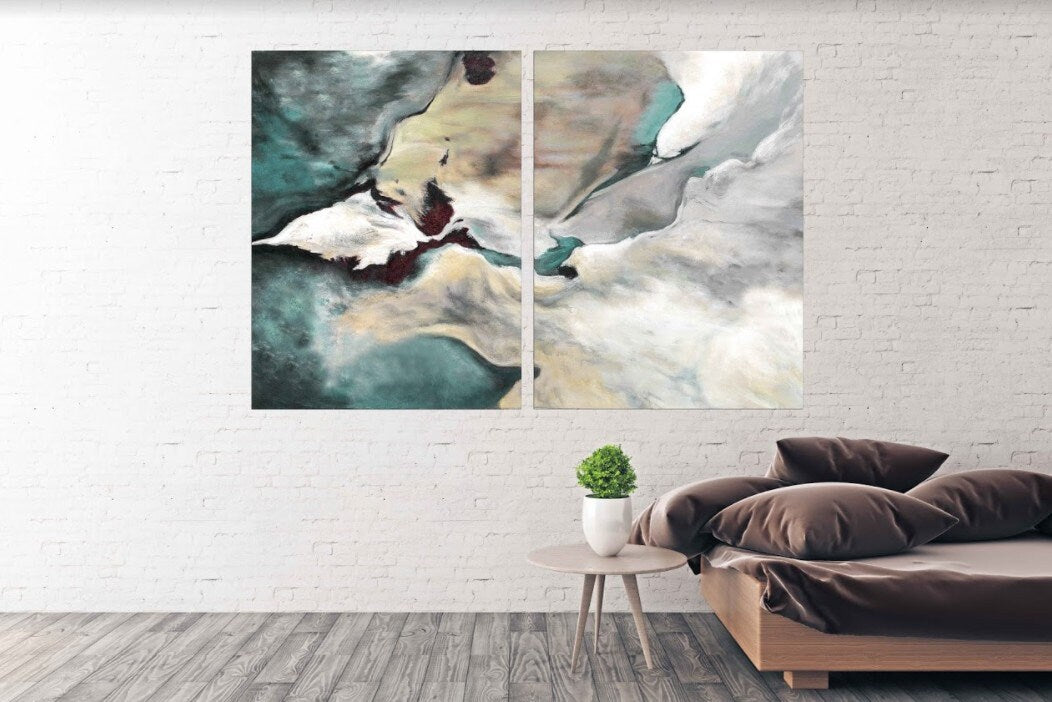 Marble wall decor Marble canvas abstract Abstract wall art paintings on canvas Multi panel wall art Marble canvas Pour painting