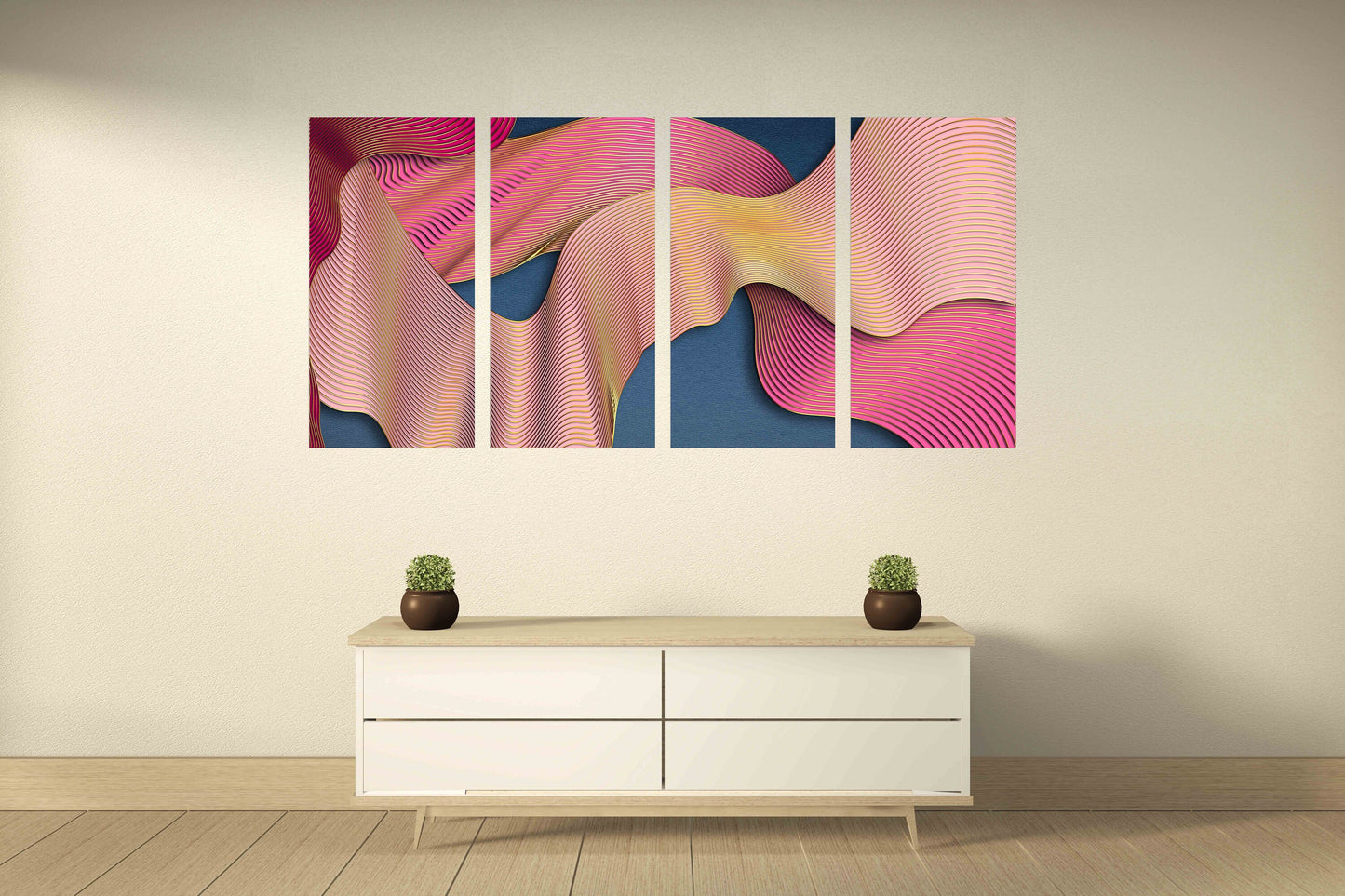 Modern abstract art Geometric patterns Wall collage kit Multi panel canvas Wall art Canvas painting Abstract wall art Home wall decor