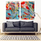 Abstract brush strokes Modern wall art framed canvas paintings extra large multi panel wall art