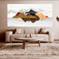 Framed wall art mountains Golden deer Smoky mountains wall art 3 panel canvas Outdoors mountains Canvas painting Home wall decor