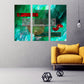 Emerald Green Decor Modern abstract art 3 piece frame canvas Multi panel canvas Wall art Canvas painting Abstract wall art Home wall decor