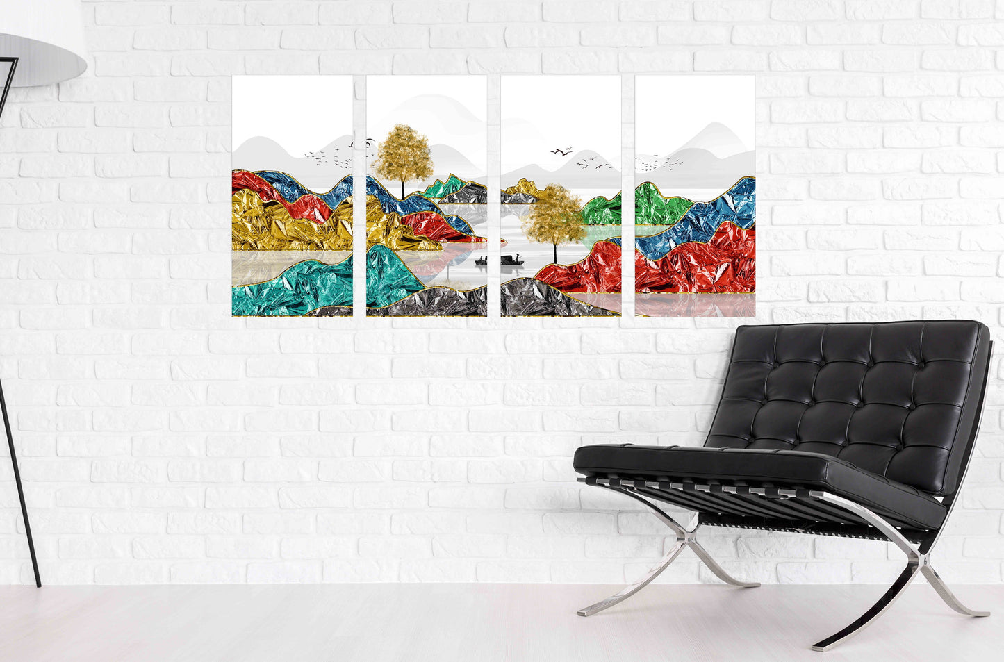 Mountain lake painting original art lake Framed wall art mountains Outdoors mountains Canvas painting Home wall decor Rocks and mountains