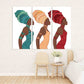 African canvas art African american bright wall art Multi panel extra large canvas art painting Afro woman Trendy wall art