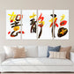 Japanese wall art Asian wall art Chinese wall art Canvas painting Large panel wall art Picture frames Home wall decor 3 piece frame canvas