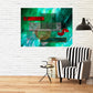 Emerald Green Decor Modern abstract art 3 piece frame canvas Multi panel canvas Wall art Canvas painting Abstract wall art Home wall decor