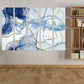 Large abstract painting blue and gold Modern abstract art Multi panel canvas Wall art Canvas painting Abstract wall art Home wall decor