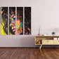 African canvas art African american bright wall art Multi panel extra large canvas art painting Afro woman Trendy wall art