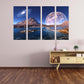 Home wall decor 3 piece frame canvas Outer space decor Space age Space poster Space travel poster Canvas painting Space mountain