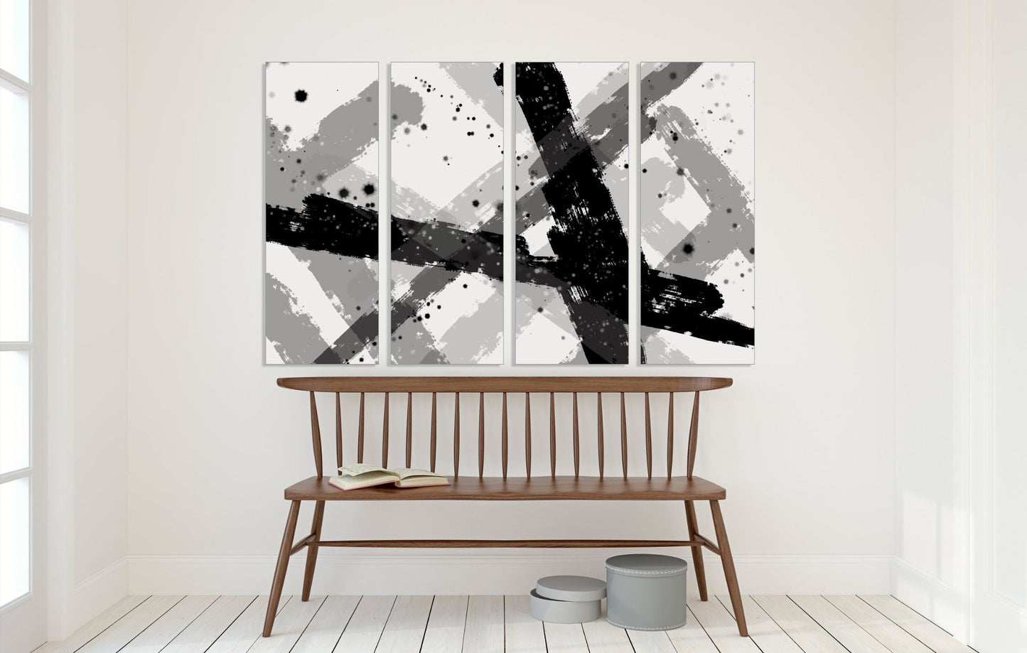 Large abstract wall art Multi panel canvas wall art sets for bedroom Trendy room decor Modern abstract art print framed canvas painting