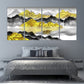 Gray and Gold mountains wall art paintings on canvas, wall pictures mountains, nature wall art, home wall decor, mountain art print