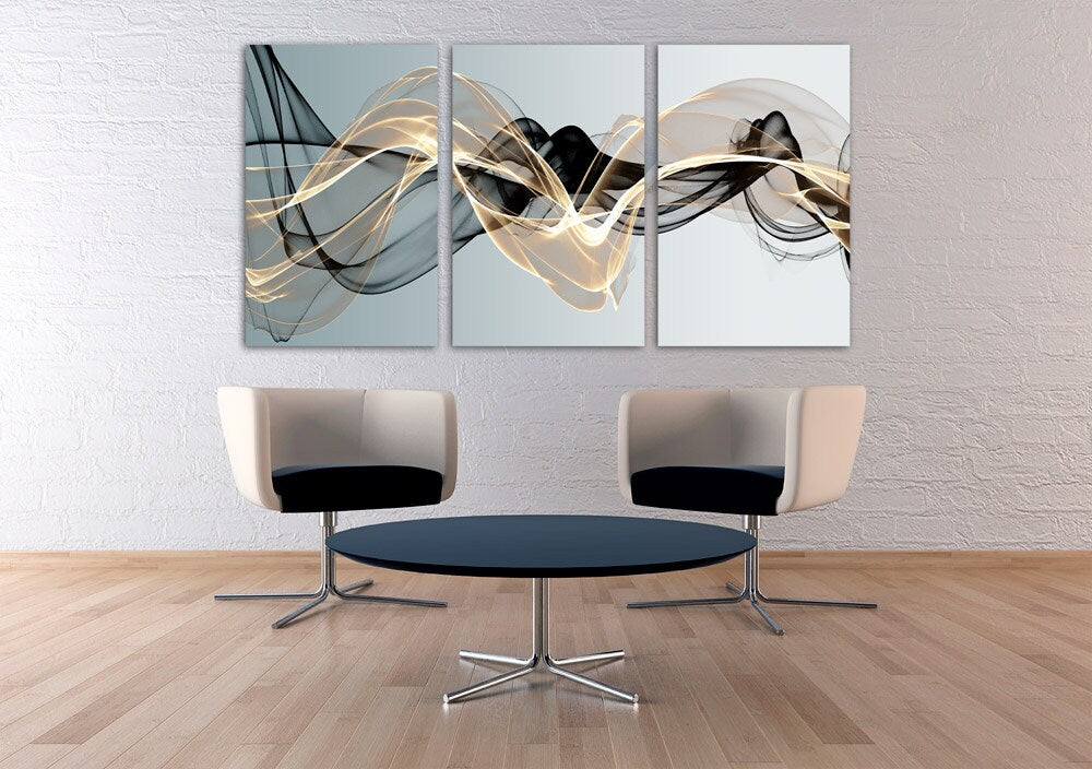 Modern abstract art Black and white art Multi panel canvas room wall decor Abstract wall art Abstract painting Extra large wall art