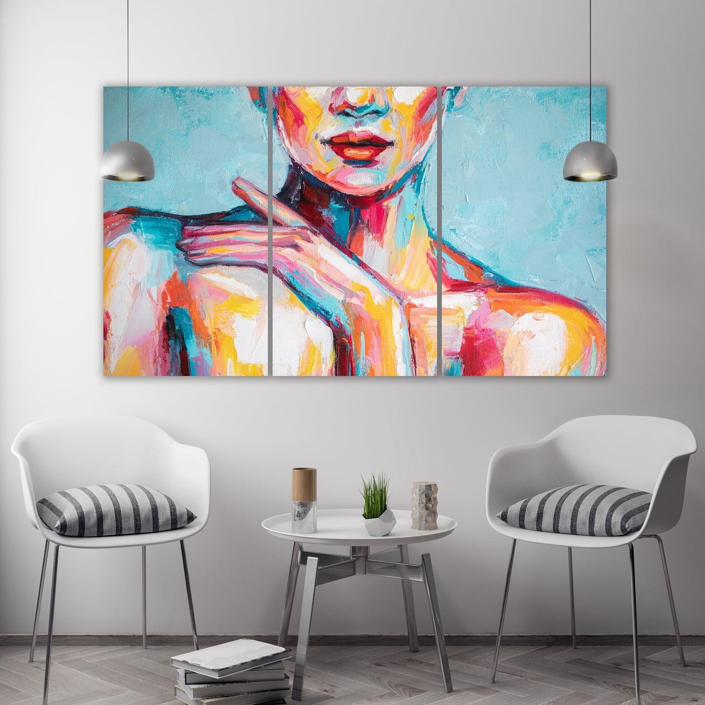 Naked woman painting print, woman oil painting, sexy woman wall art, beautiful woman art, canvas bathroom wall decor