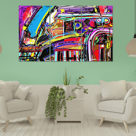 Graffiti wall art canvas paintings, trendy wall art, abstract street art print, graffiti poster, modern multi panel wall art