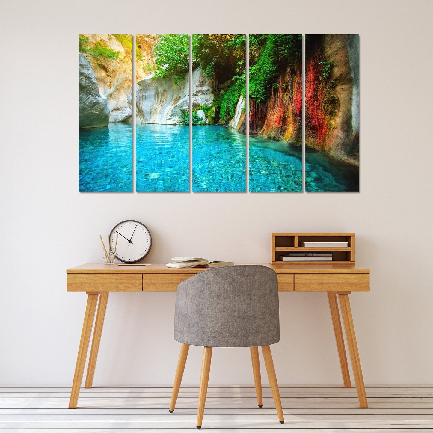 Mountain lake wall art Print wall art nature painting  extra large wall art, nature posters