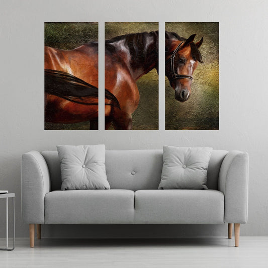 Horse wall art Amazing hand drawn horse paintings on canvas home wall decor canvas painting horse printable art large canvas art