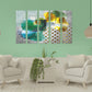 Herb prints modern abstract wall art, abstract painting, leaves wall art, geometric wall art