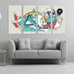 Abstract graffiti hipster wall art, pop culture gift, canvas wall art funny  Extra large wall art