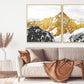 Multi panel gold mountains wall framed canvas painting, set of 3 wall mountain arts in gold floating frame, asian nature wall art for gift