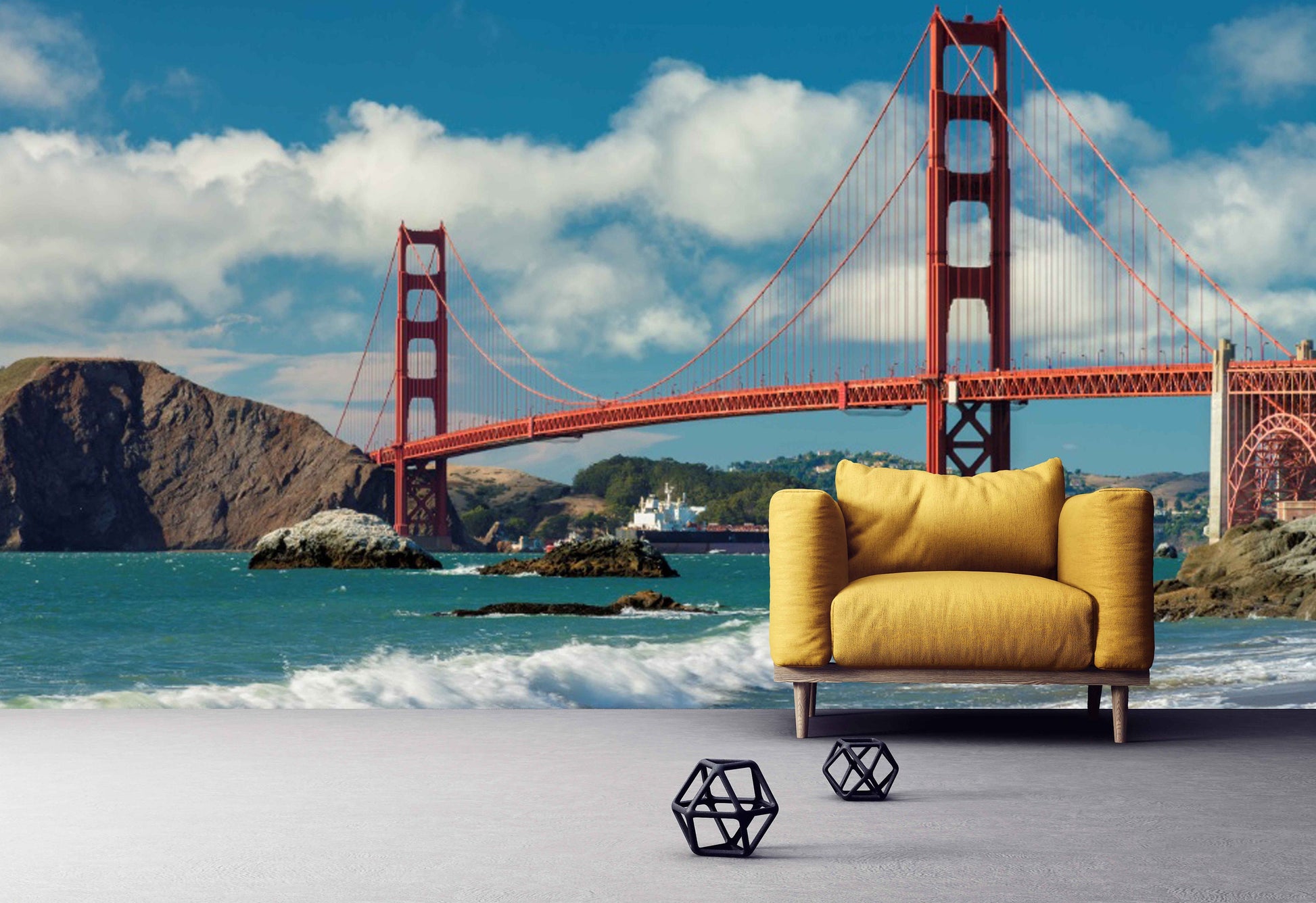 California wall art San francisco art City wall mural Mural peel and stick san francisco bridge san francisco canvas Photo wallpaper