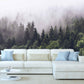 Foggy forest wall art woodland wallpaper Modern wallpaper Removable wallpaper Textured wallpaper fabric wallpaper vinyl wallpaper