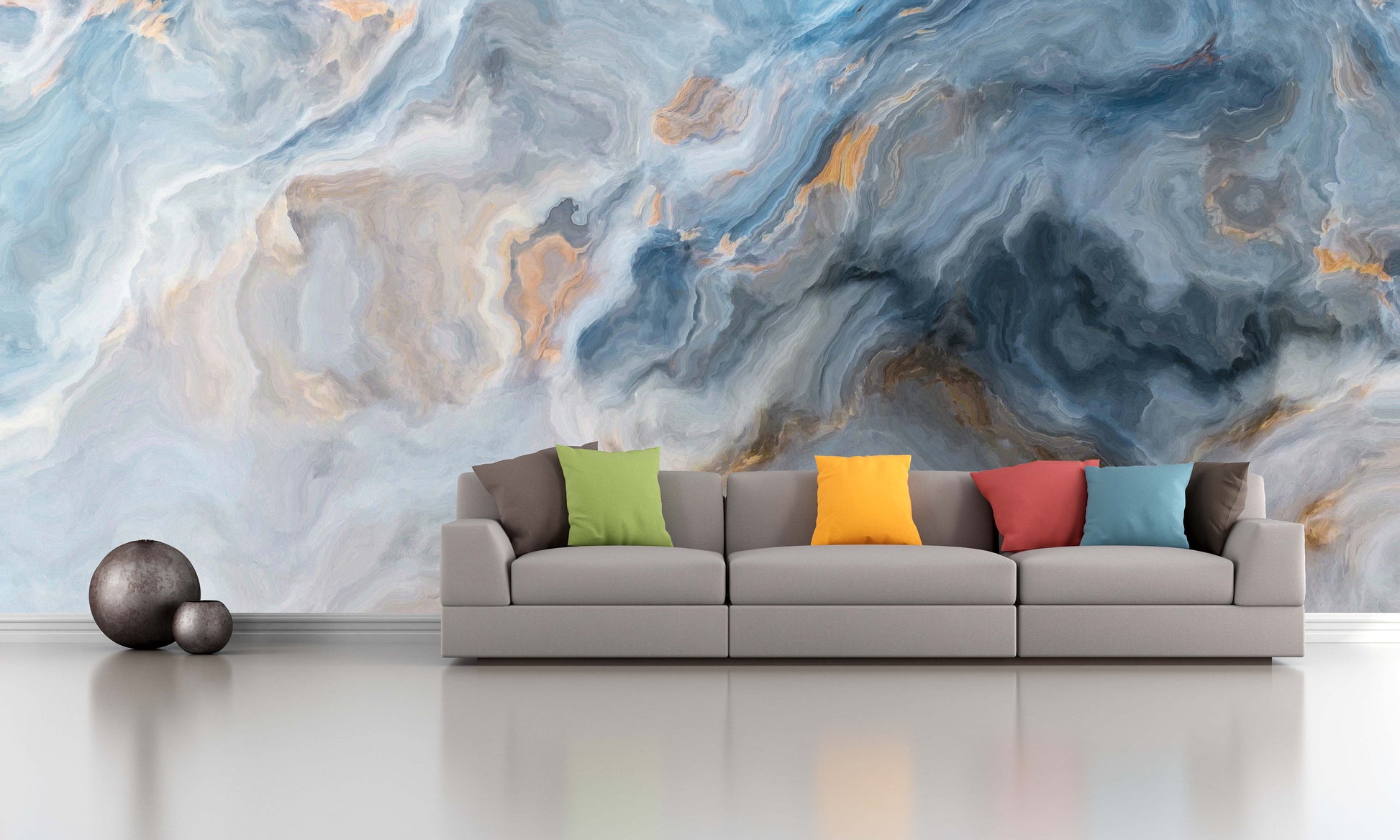 Blue marble wall art Marble mural wallpaper Abstract wallpaper Peel and stick wallpaper Photo wallpaper modern wallpaper 3d wall mural