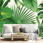 Banana leaves decor wallpaper Tropical wallpaper Leaf Removable wallpaper vinyl wallpaper modern wallpaper banana leaves print