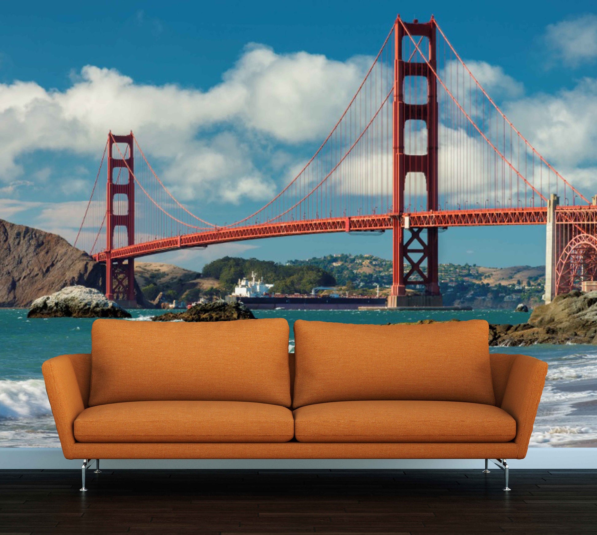 California wall art San francisco art City wall mural Mural peel and stick san francisco bridge san francisco canvas Photo wallpaper