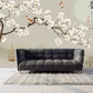 Sakura blossoms Japanese wall art Flowers wallpaper Peel&stick wallpaper Asian wall art Botanical removable wallpaper Chinoiserie wallpaper