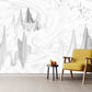 Smoky mountains wall art Marble wallpaper Abstract wallpaper Peel and stick wallpaper removable wallpaper Black and white wallpaper