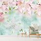 Flowers wallpaper Floral Peel and stick wallpaper Wall mural peel and stick adhesive wallpaper Botanical removable wallpaper