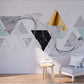 Geometric wallpaper Temporary wallpaper 3d wall mural Abstract wallpaper Peel and stick wallpaper Self adhesive mural removable wallpaper