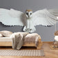 Owl bird wall decor gray Peel and stick adhesive temporary wall mural 3d wallpaper painting on canvas wall decoration Bedroom Living Room
