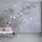 Sakura blossoms Japanese wall art Flowers wall mural prints Peel&stick wallpaper Asian wall art Botanical removable Chinoiserie wallpaper