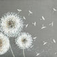 Dandelion wall art Floral wallpaper Peel and stick wall murals Photo Textured wallpaper Botanical removable dark wallpaper