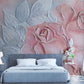 Rose wall art Flowers wallpaper Floral Peel and stick wallpaper Textured wallpaper adhesive wallpaper Botanical removable wallpaper