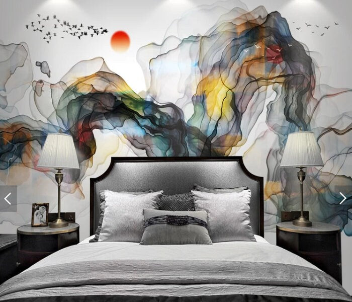 Abstract wallpaper Temporary wallpaper 3d wall mural Abstract wallpaper Peel and stick wallpaper Self adhesive mural removable wallpaper