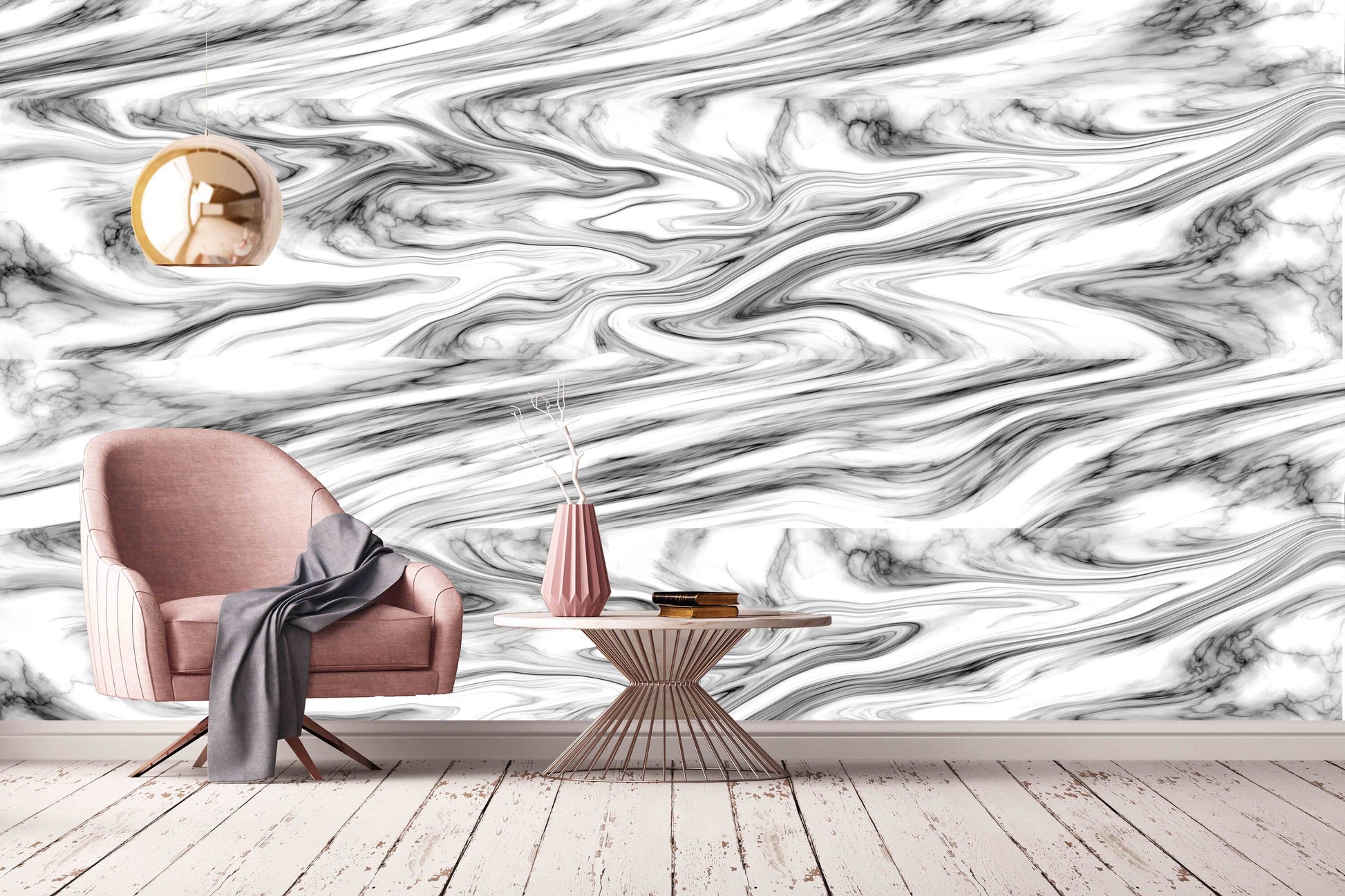 Marble Abstract wallpaper Peel and stick wall mural Black and white wall sticker removable wall covering bedroom wall decor