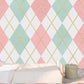 Pink removable wallpaper Geometric wallpaper Checkered decor Peel and Stick Aesthetic Room Decor for Teenage Girls