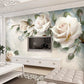 Rose wall art Flowers wallpaper Floral Peel and stick wallpaper Textured wallpaper adhesive wallpaper Botanical removable wallpaper
