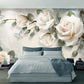 Rose wall art Flowers wallpaper Floral Peel and stick wallpaper Textured wallpaper adhesive wallpaper Botanical removable wallpaper