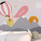 Pink cloud air balloon wallpaper Wall mural prints Peel&stick wallpaper Wall mural prints Wall decor Mountain wall decal