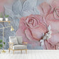 Rose wall art Flowers wallpaper Floral Peel and stick wallpaper Textured wallpaper adhesive wallpaper Botanical removable wallpaper