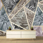 Dark tropical wallpaper Geometric patterns wallpaper Self adhesive mural Peel and stick Wall mural prints Home wall decor