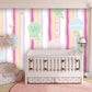 Nursery girl Blush wallpaper mural peel and stick Playroom wall decor Removable wallpaper Hot Air Balloon wallpaper Wall mural photography
