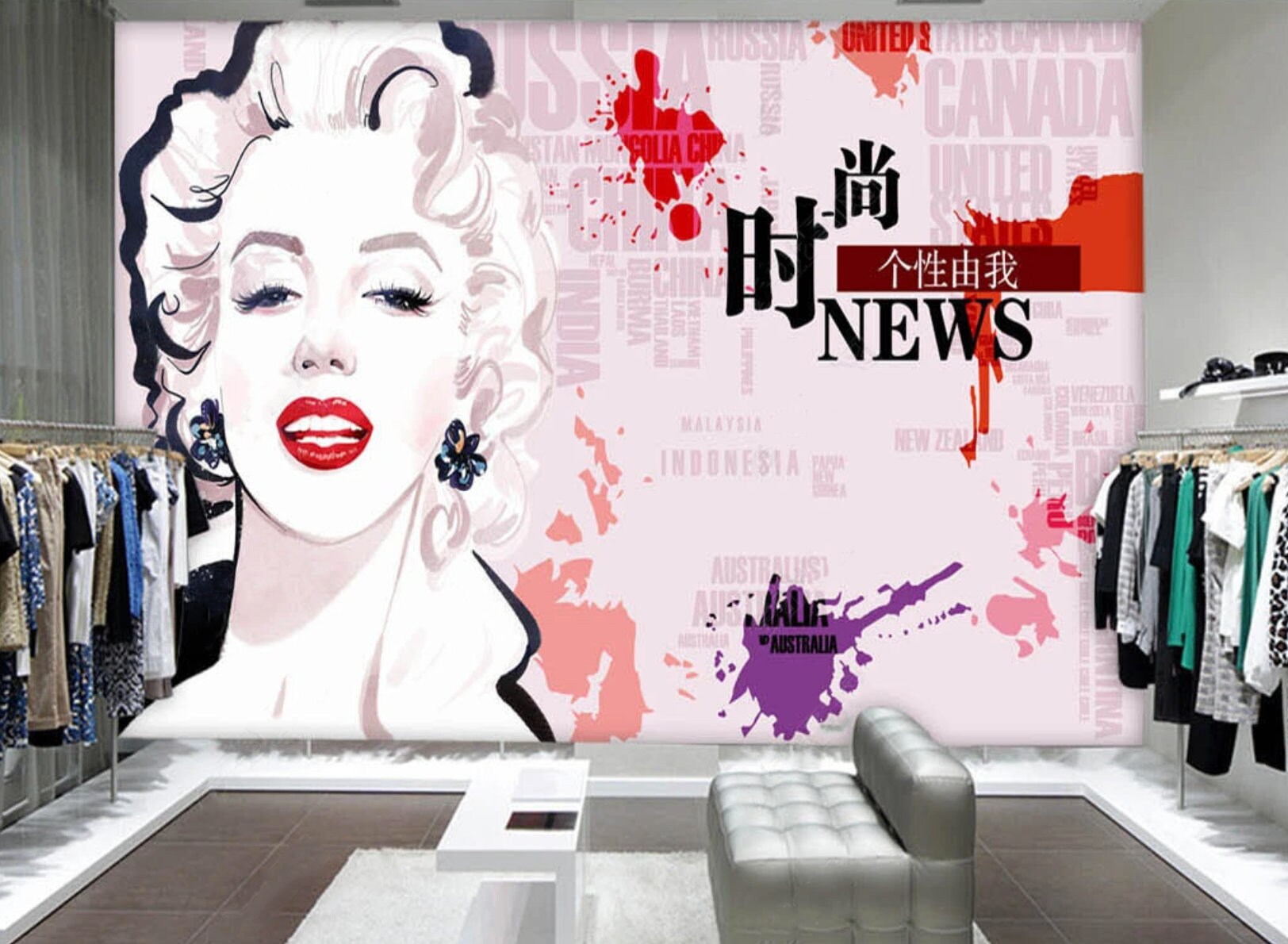 Marilyn Monroe wallpaper Peel and stick wall mural vintage Home wall decor Self adhesive mural Photo wallpapers bedroom wall decor