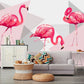 Tropical peel stick geometric wallpaper Exotic wall mural removable Modern wallpaper peel and stick pink Wall decoration