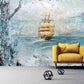 Sea peel and stick coastal blue wallpaper removable Vintage posters and prints Wall decals & murals Canvas Vinyl wallpaper